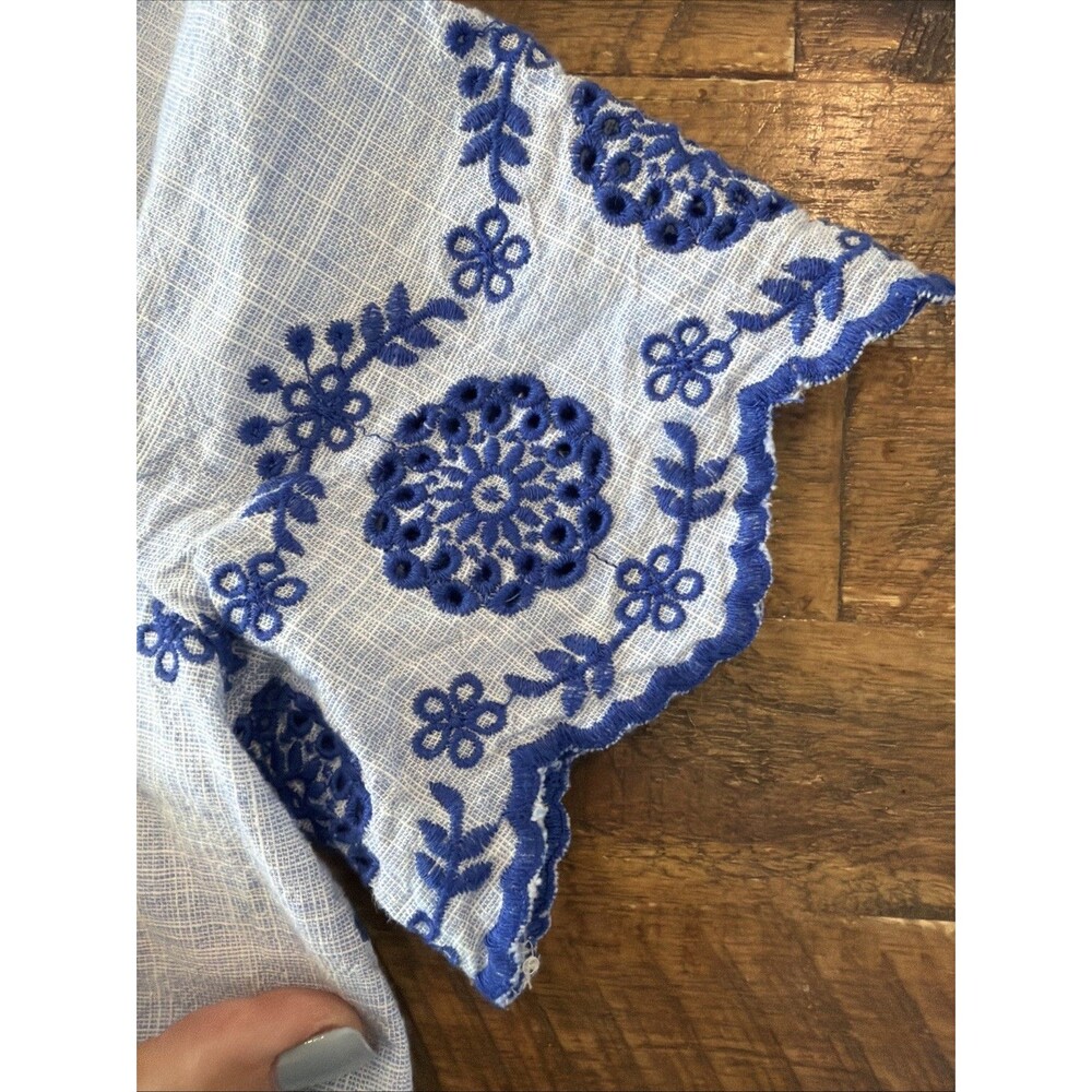 Gymboree Girls Mommy and Me Eyelet Shift Dress in the Bon Voyage blue & white 10 - Picture 3 of 5